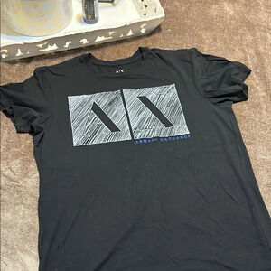 Armani Exchange Black Graphic T-Shirt